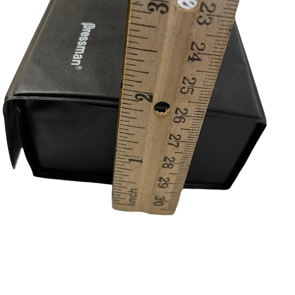 Vintage Pressman Dominos Game Double 6 + Case Set Beige Black 1.8" H x 5.3" W - Picture 4 of 6